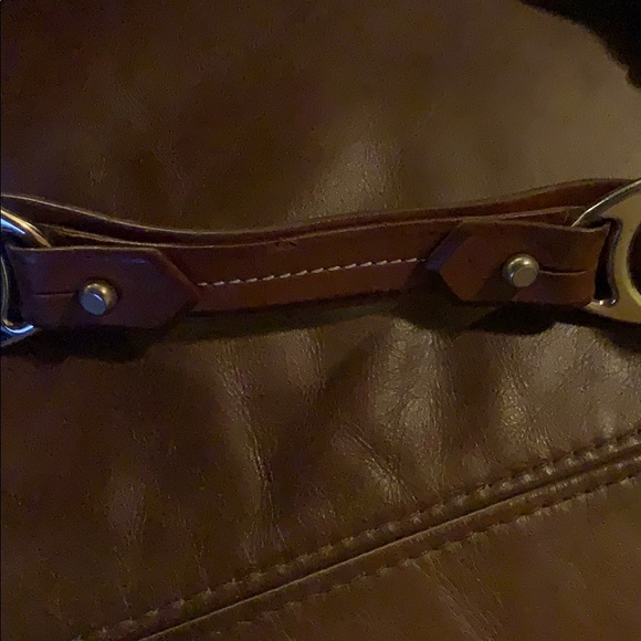 White/brown leather Dooney and Bourke purse - Picture 7 of 10